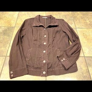Coldwater Creek Chocolate Brown Fitted Jacket Size Large